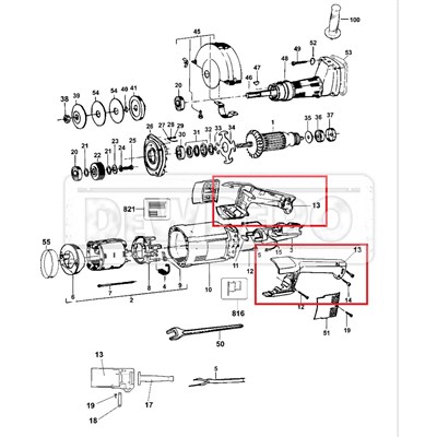 N097875 Dewalt DW490 Gövde Sap