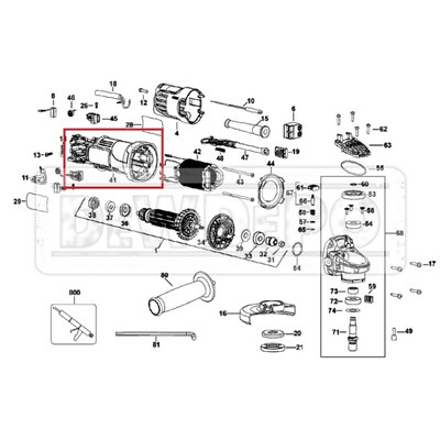N105641 Dewalt DWE4051 Gövde