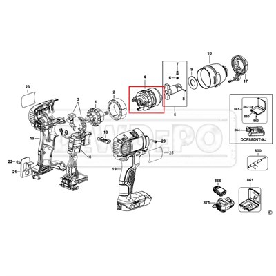 N187235 Dewalt DCF880 Darbe Vurucu