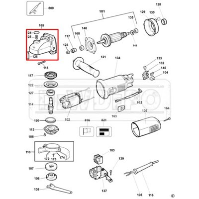 N358559 Dewalt DWE4016 Dişli Kutusu