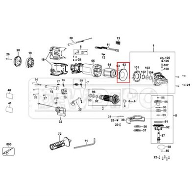 N399419 Dewalt DWE4237 Fan