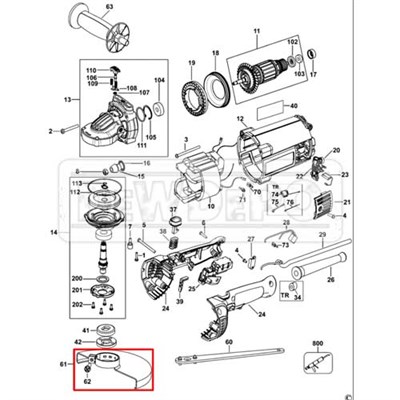 N419366 Dewalt DWE496 Muhafaza