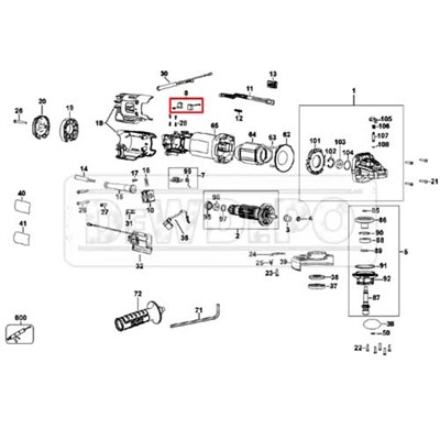 N442427 Dewalt DWE4237 Kömürü
