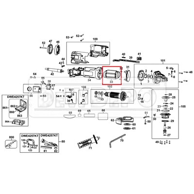 N474974 Dewalt DWE4257 Yastık