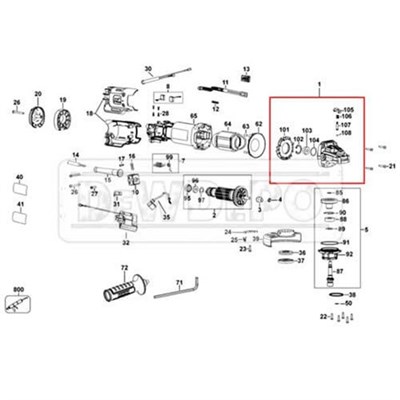 N483617 Dewalt DWE4237 Dişli Kutusu