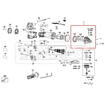 N483617 Dewalt DWE4257 Dişli Kutusu