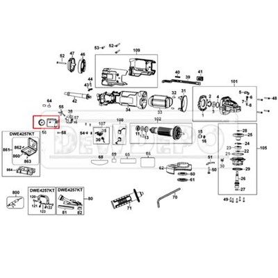 N488899 Dewalt DWE4257 Devre Kartı