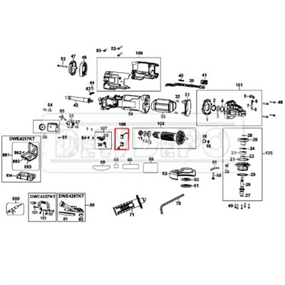 N489059 Dewalt DWE4257 Kömürü