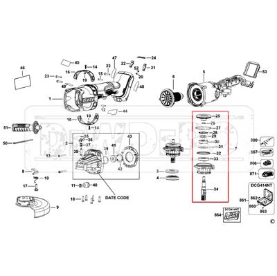 N508009 Dewalt DCG414 Dişli Set