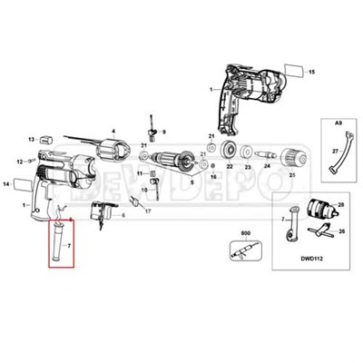 N542553 Dewalt DWD112 Kablo Koruyucu