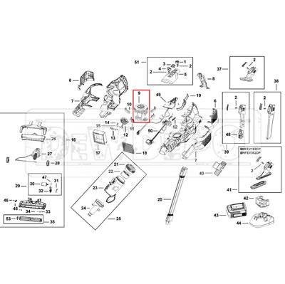 N925218 Black+Decker BHFEV362D Motor
