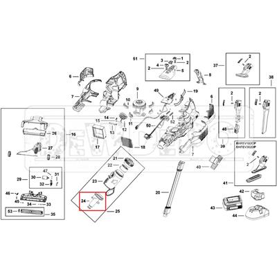 N925346 Black+Decker BHFEV36B2D Ön Filtre