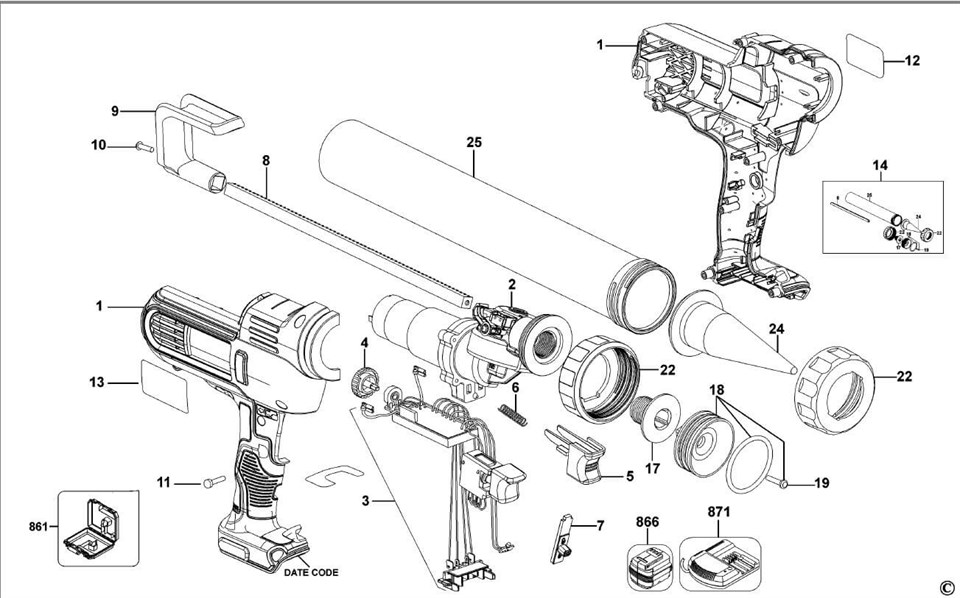 659569-00 Dewalt DCE580 Conta ve Tıpa | dewdepo