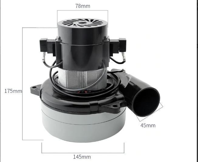 Çift Fanlı Egzozlu Süpürge Motoru 1200W