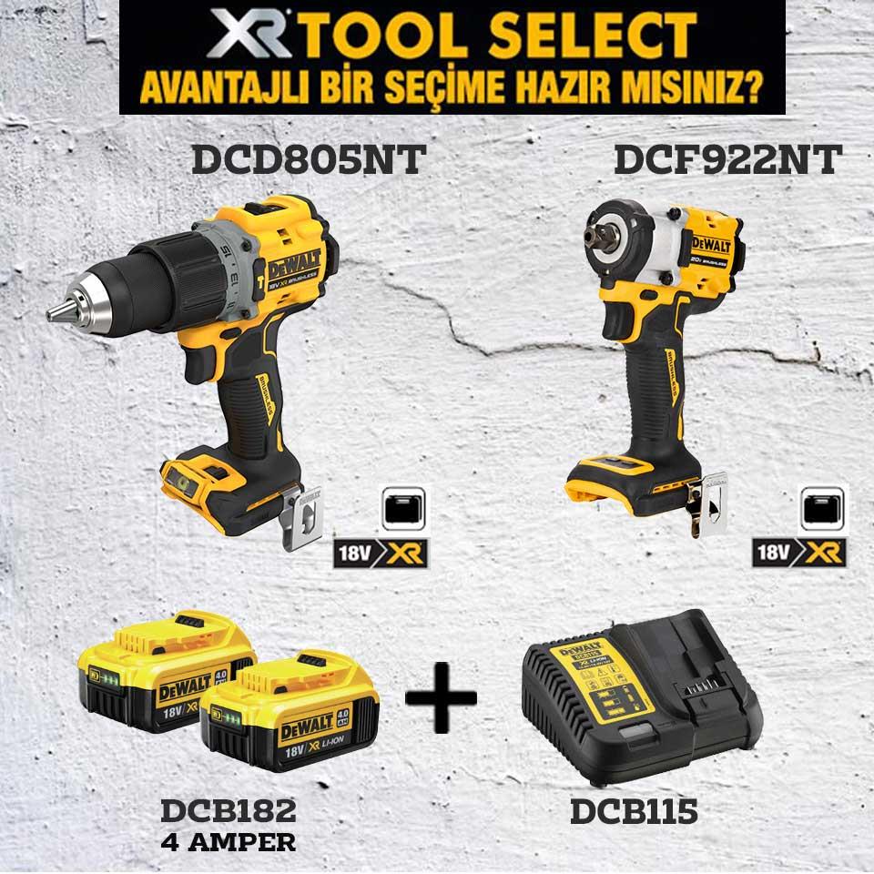 Dewalt DCD805NT Şarjlı Darbeli Vidalama ve DCF922NT Şarjlı Somun Sıkma