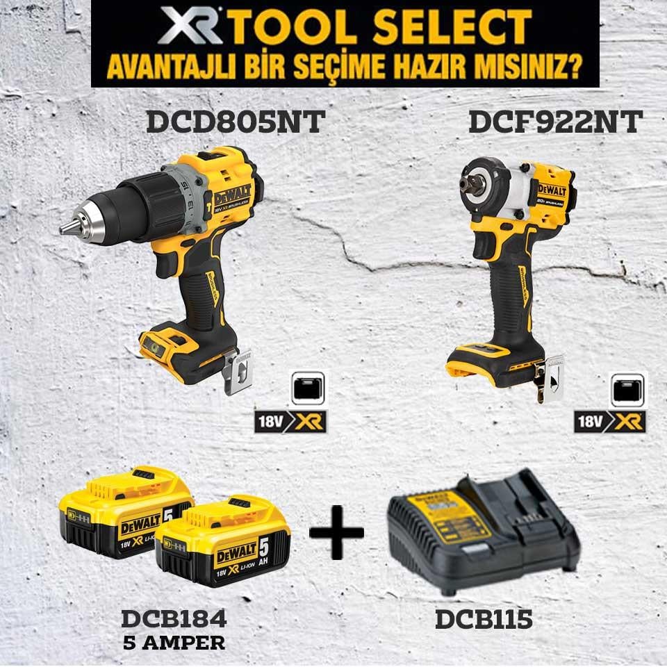 Dewalt DCD805NT Şarjlı Darbeli Vidalama ve DCF922NT Şarjlı Darbeli Tornavida