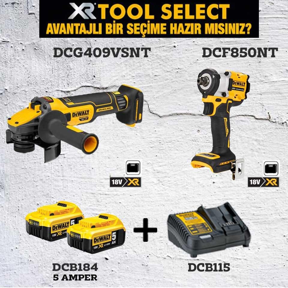 Dewalt DCG409VSNT Şarjlı Avuç Taşlama Ve DCF922NT Şarjlı Darbeli Tornavida