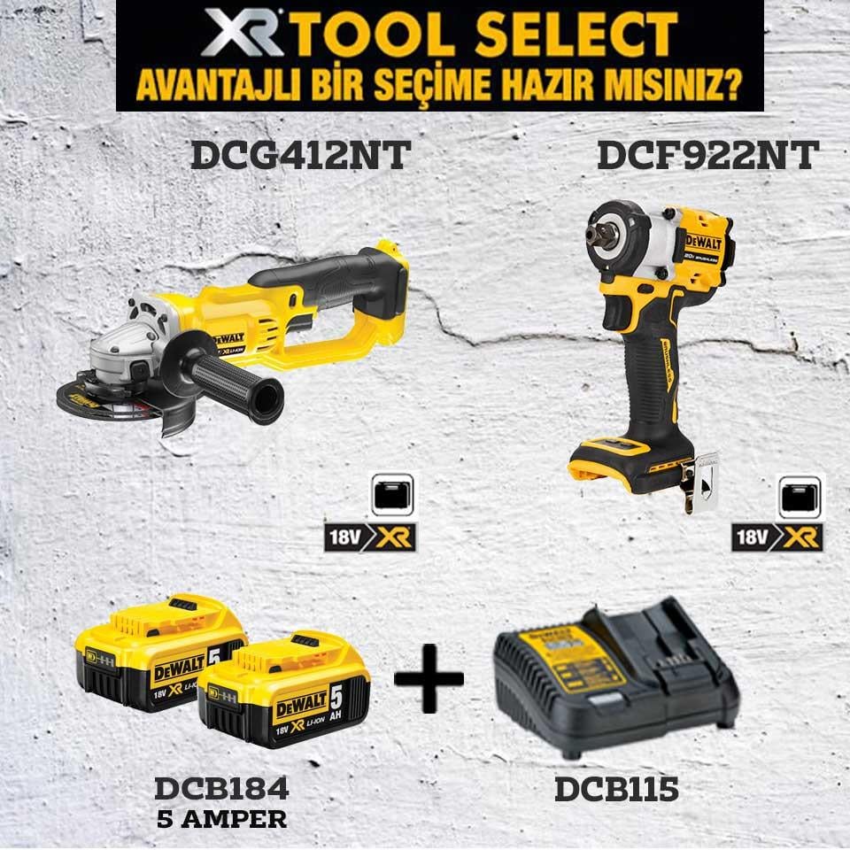 Dewalt DCG412NT Şarjlı Avuç Taşlama Ve DCF922NT Şarjlı Darbeli Tornavida