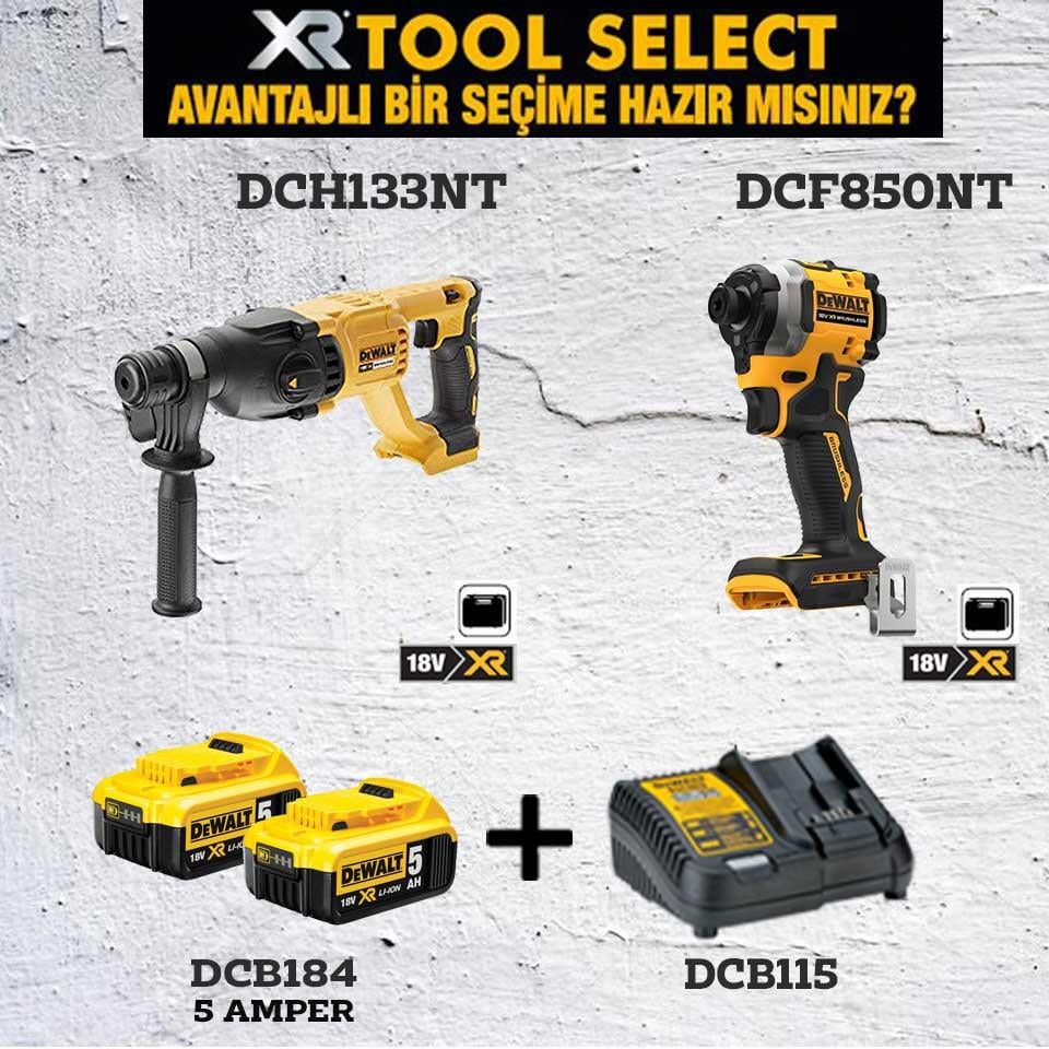 Dewalt DCH133NT Şarjlı Kırıcı Delici Ve DCF850NT Şarjlı Darbeli Tornavida