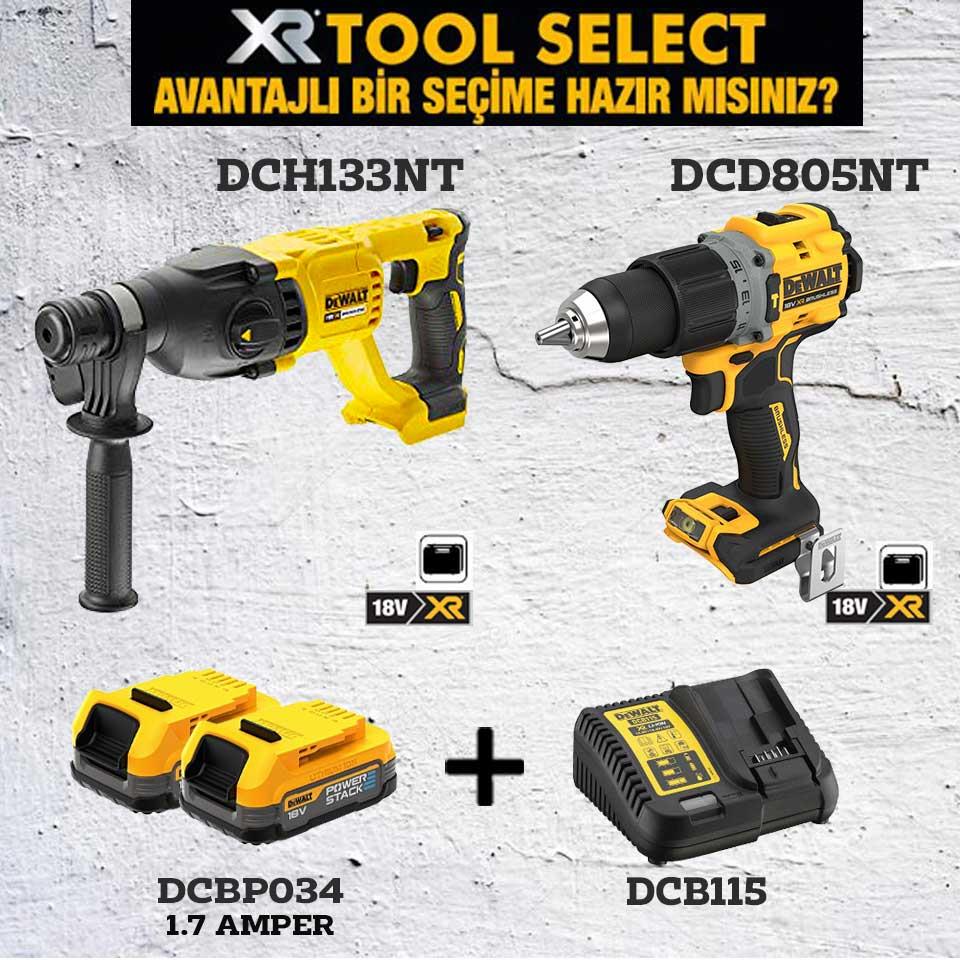 Dewalt Şarjlı DCH133NT Kırıcı Delici DCD805NT Vidalama 1.7 Ah