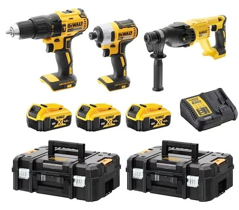 Dewalt DCK369M3T 18V Kömürsüz 3x 4 Ah Akü 3'lü Makine Seti