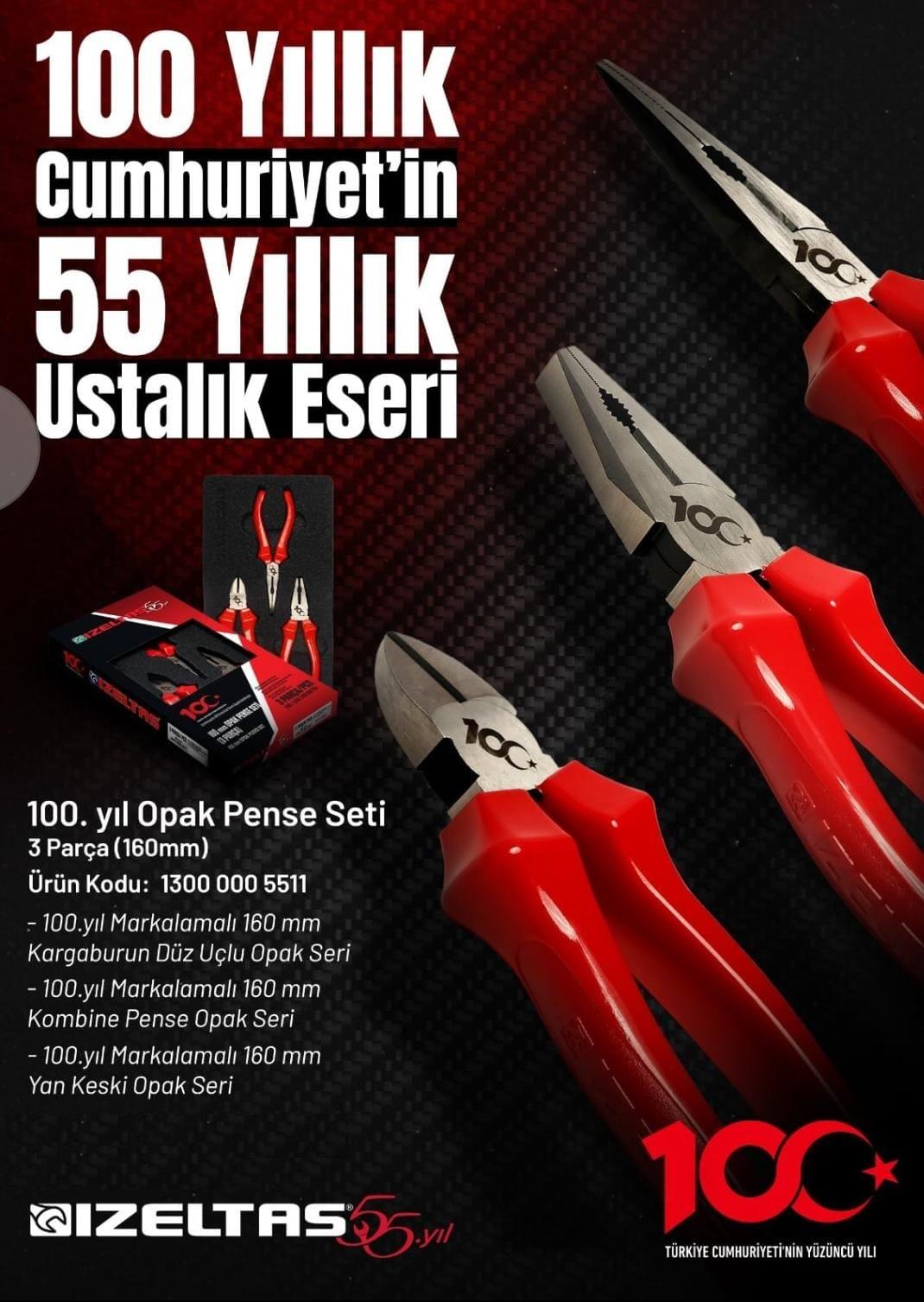 İzeltaş 100.Yıl Opak Pense Seti 3 Parça 13000005511