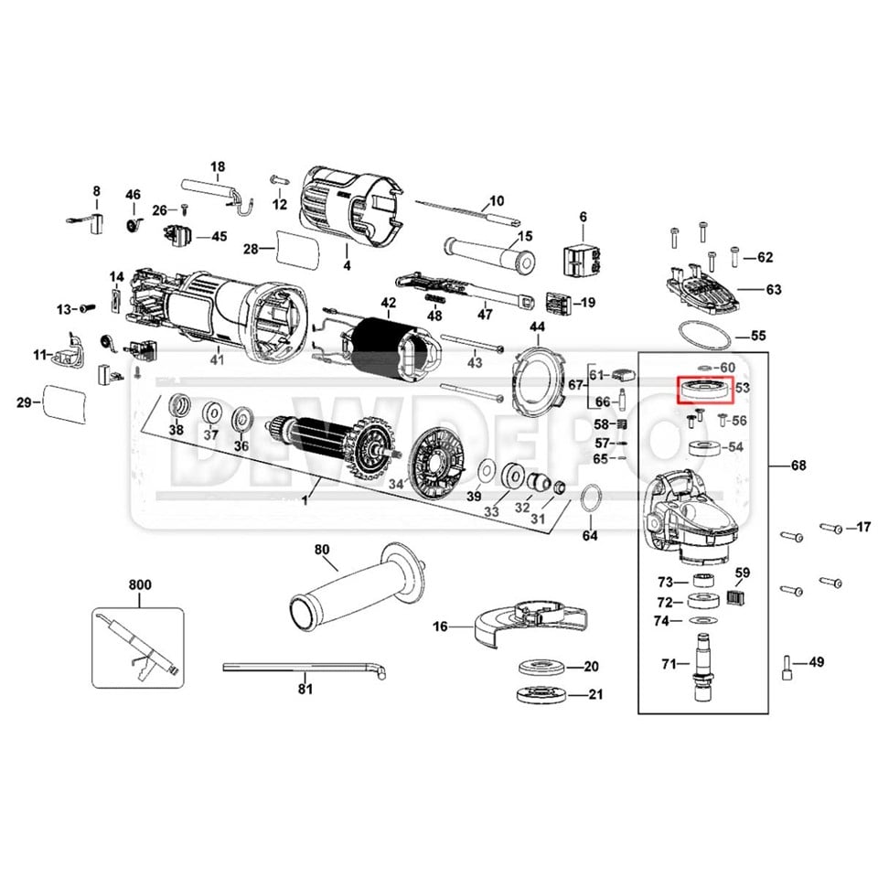N097361 Dewalt DWE4050 Büyük Dişli | dewdepo