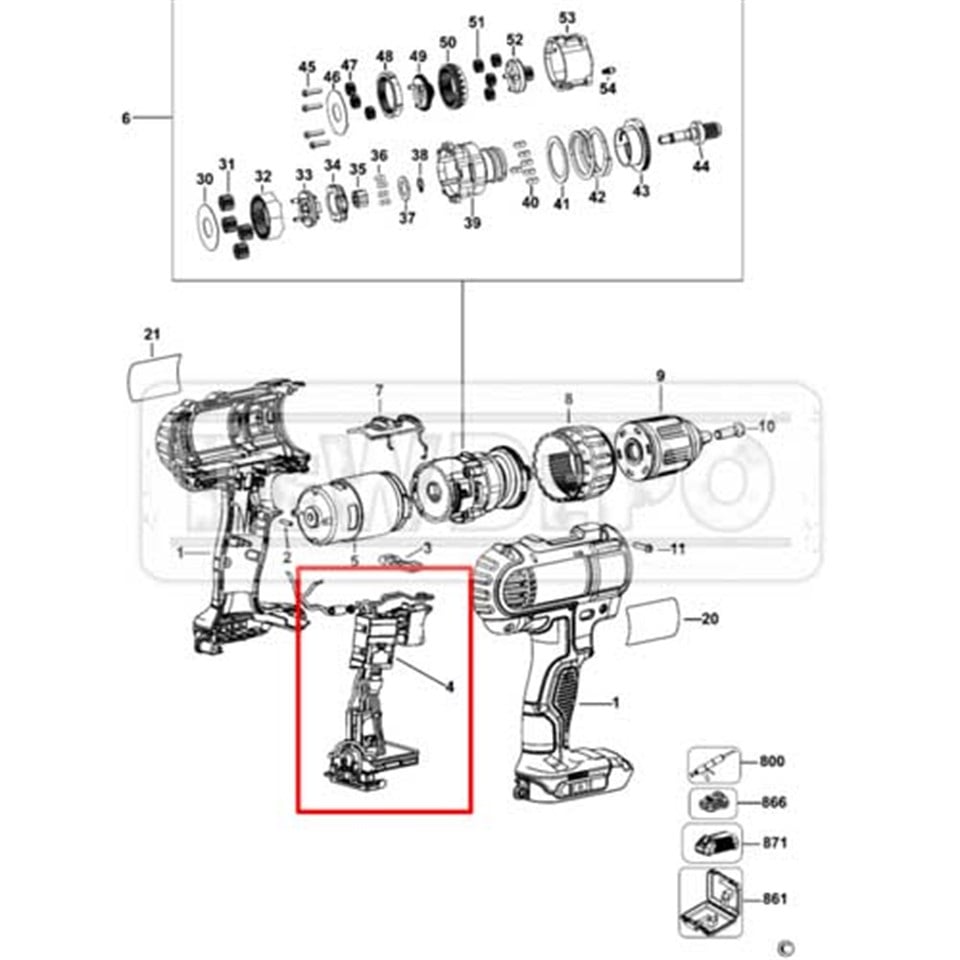 N335379 Dewalt DCD771 Şalter | dewdepo