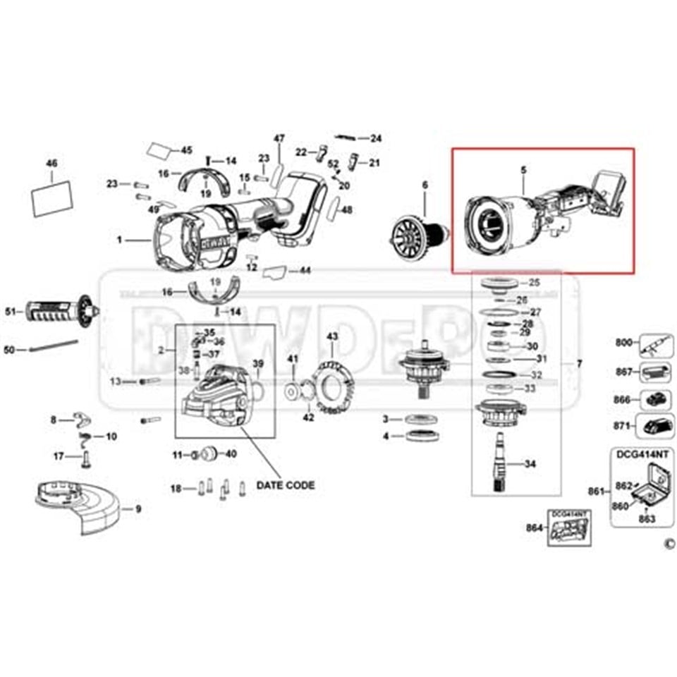 N908354 Dewalt DCG414 Servis Kiti | dewdepo
