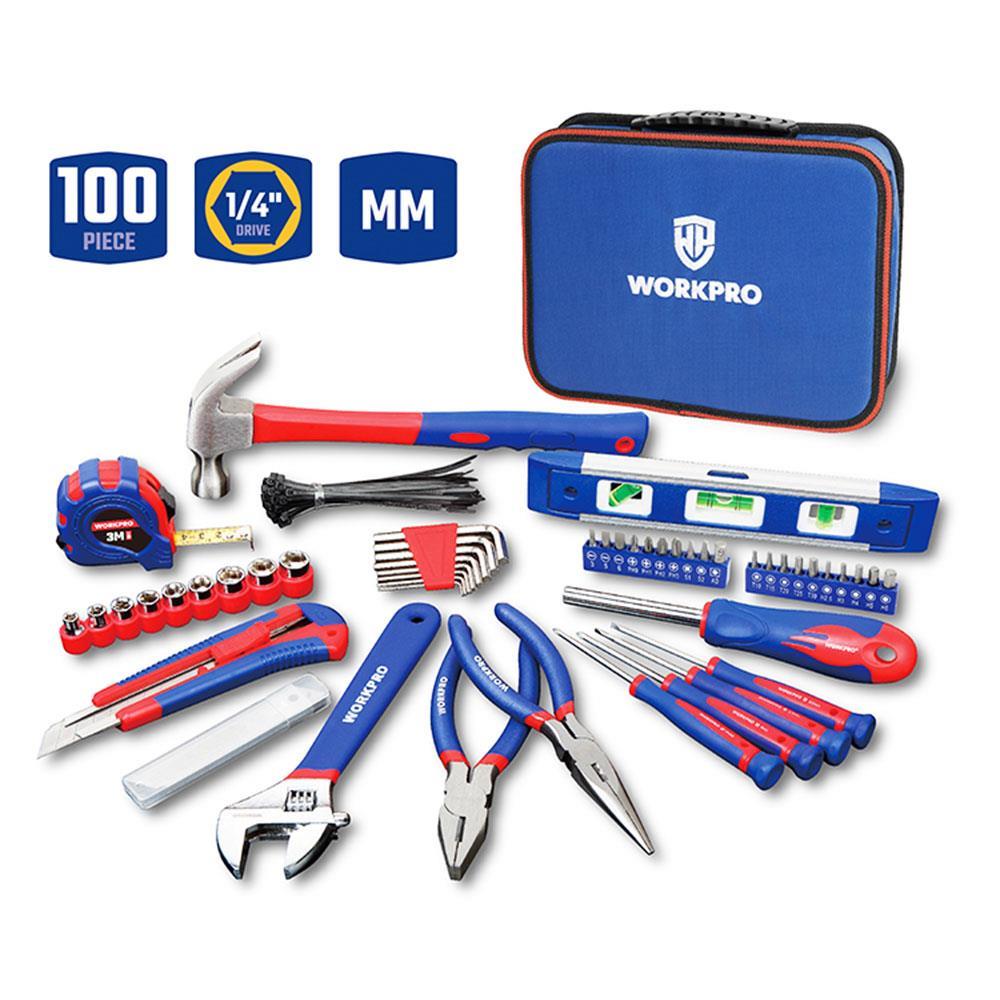 WORKPRO WP209066 100 Parça Profesyonel Tamir/Bakım Alet Seti 