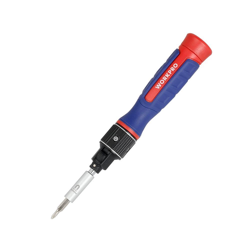 WORKPRO WP221070 9-IN-1 Profesyonel CR-V Cırcırlı Manyetik Hassas Tornavida Seti 