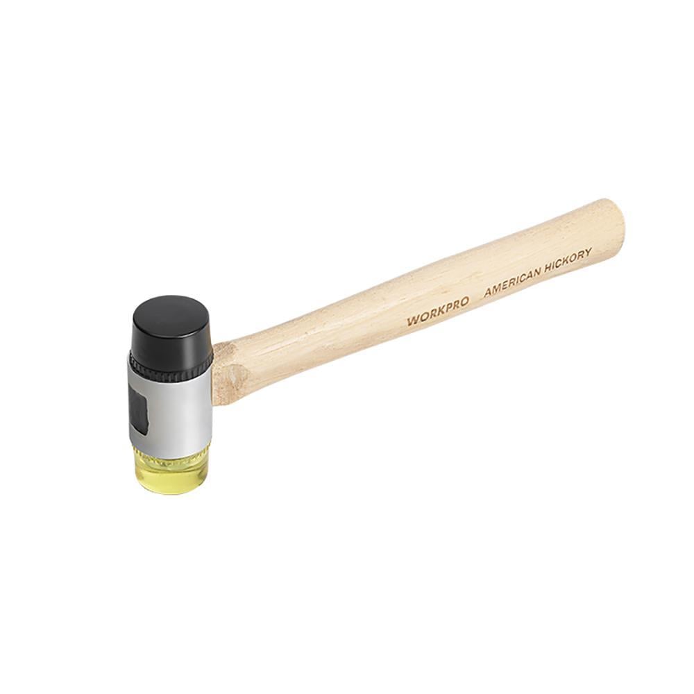 WORKPRO WP241050 35mm Ahşap Saplı Çift Başlı Hassas Lastik Çekiç