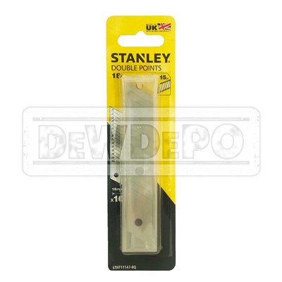 Stanley STHT11147 Çift Bölümlü Maket Bıçağı Yedeği 18 mm (10'lu Paket)