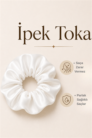 %100 İpek Beyaz Toka  Bahtiyar İpek İpek Toka