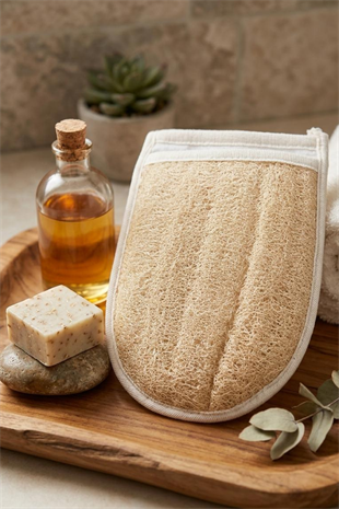 17*25 Çift Taraflı Kabak Cep Lif   Bahtiyar İpek İpek Kese