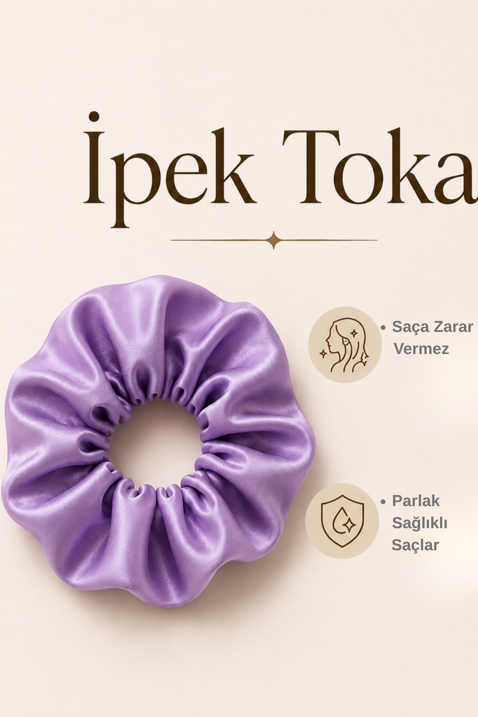 %100 İpek Mor Toka  Bahtiyar İpek İpek Toka