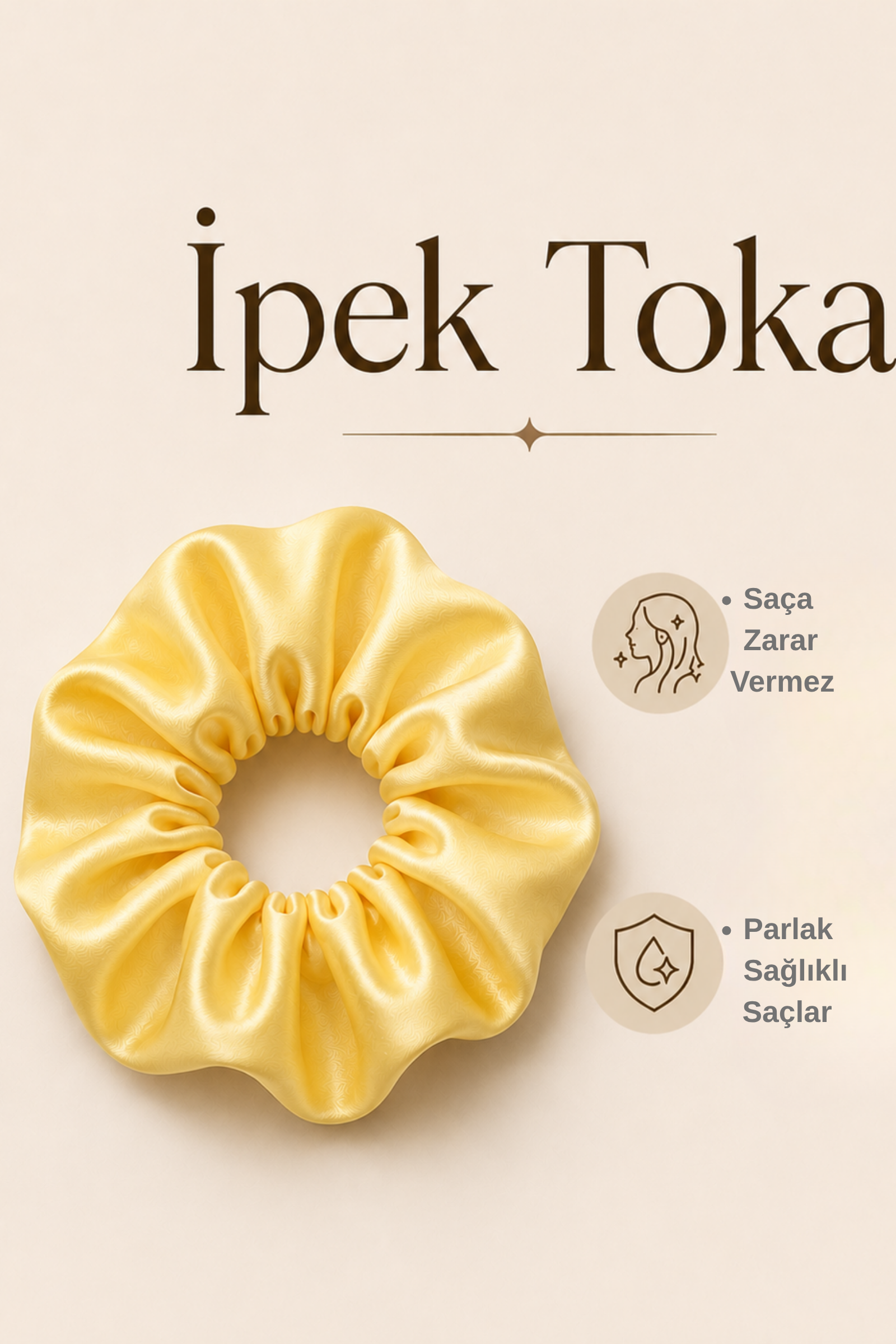 %100 İpek Sarı Toka  Bahtiyar İpek İpek Toka