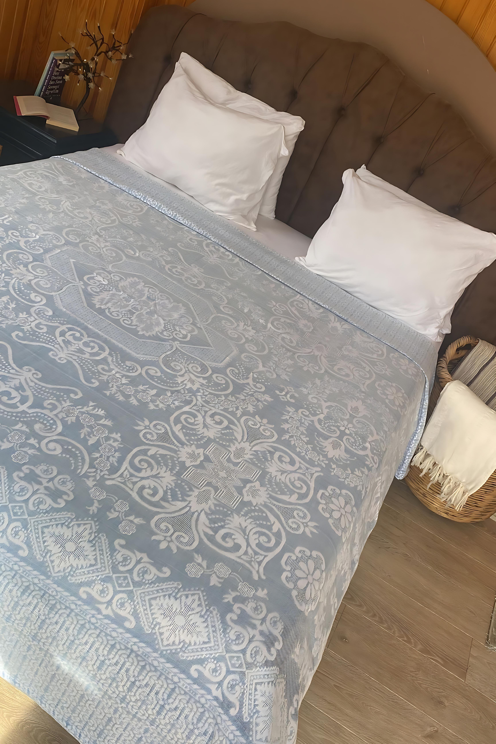 Mavi Battal Desenli Yöresel Pike  Bahtiyar İpek Pike