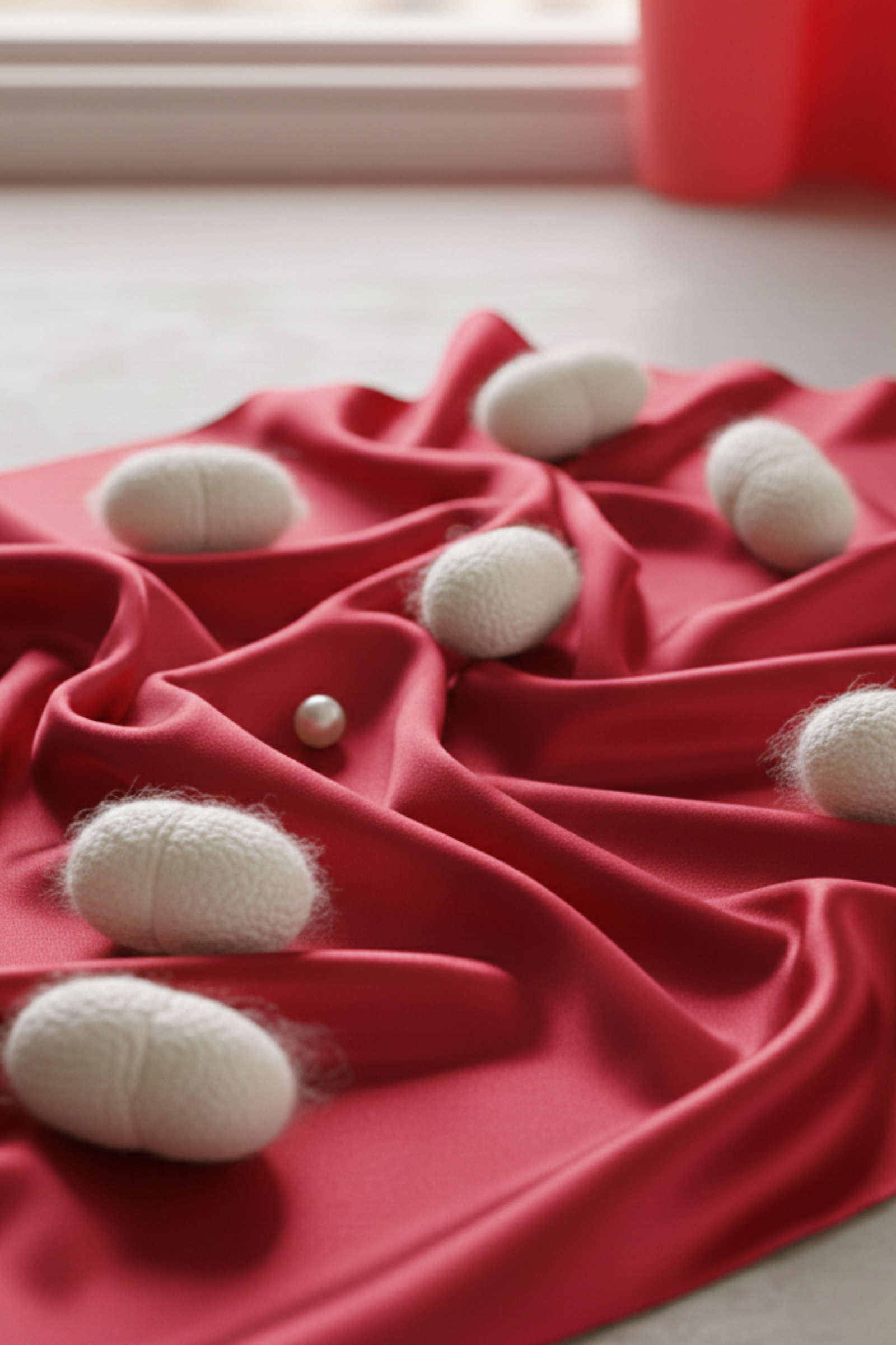 Nar Çiçeği S40 Dut İpeği Kumaş  Bahtiyar İpek İpek Kumaş