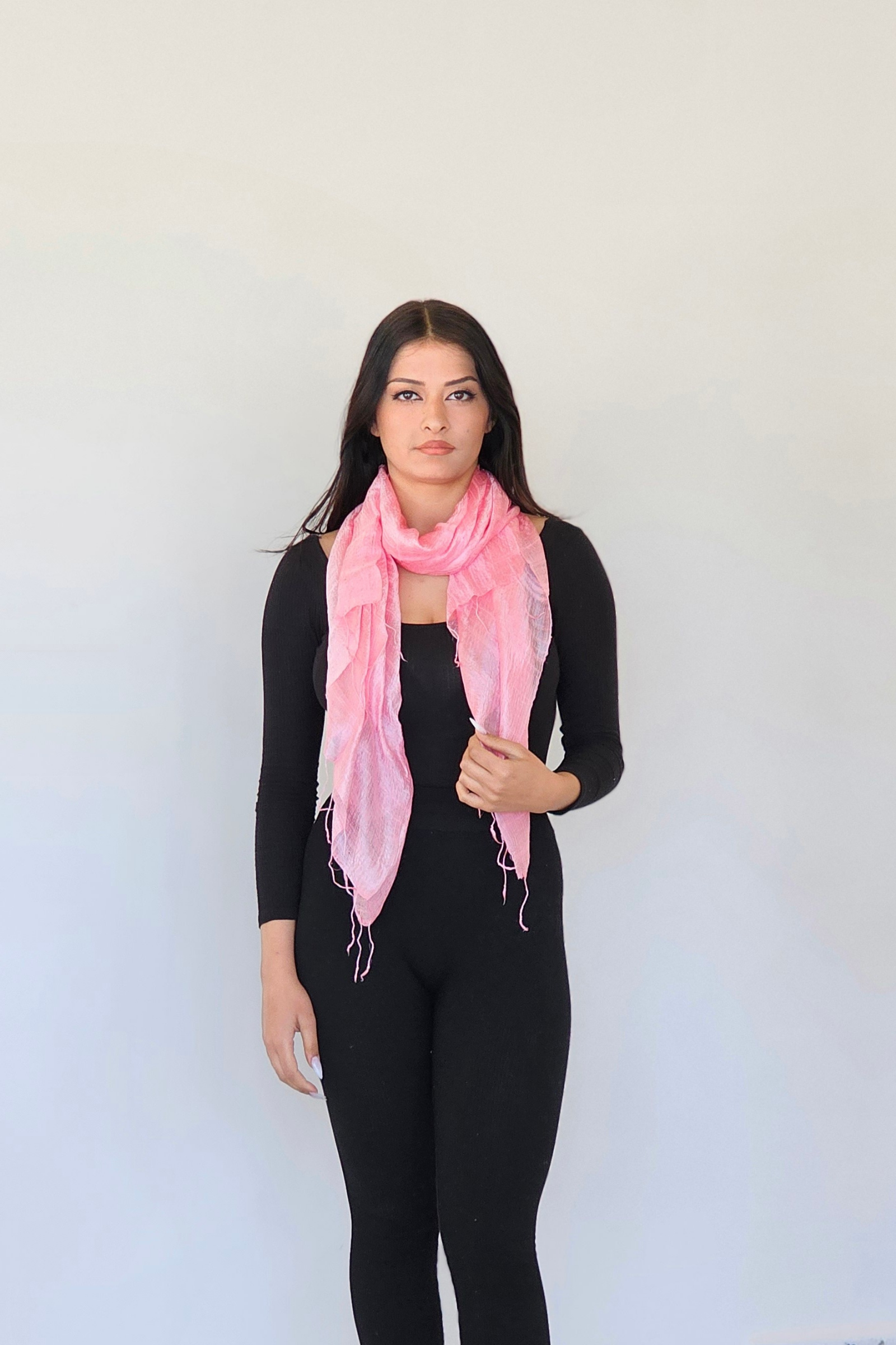 pembe ince ipek fular  Bahtiyar İpek FULAR