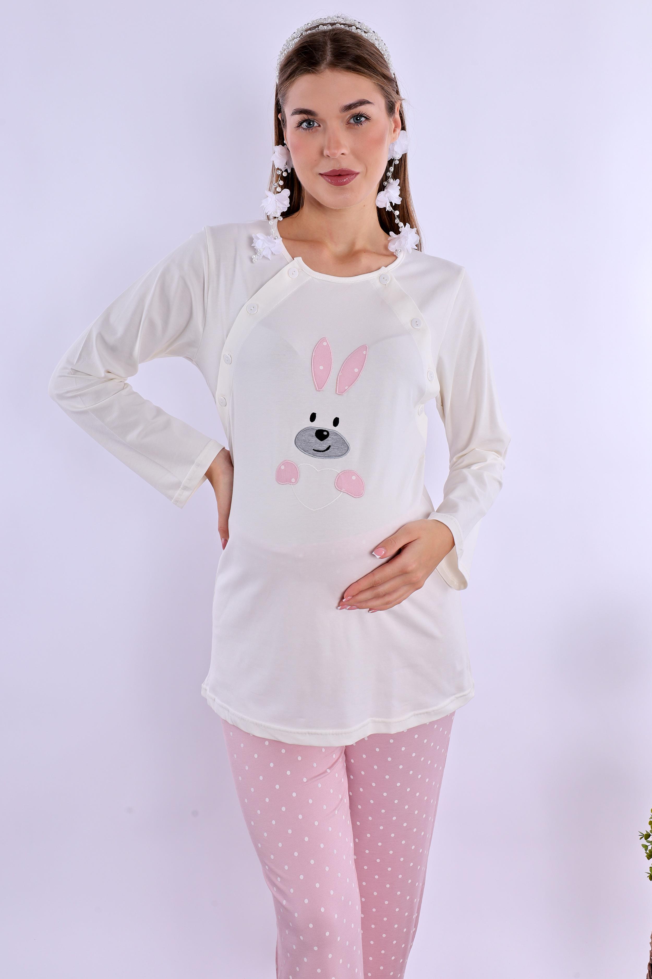 230942 Pembe Hamile Lohusa Pijama Takımı