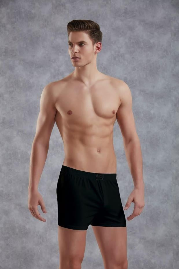 Doreanse 1511P Siyah Erkek Düğmeli Normal Paça Boxer