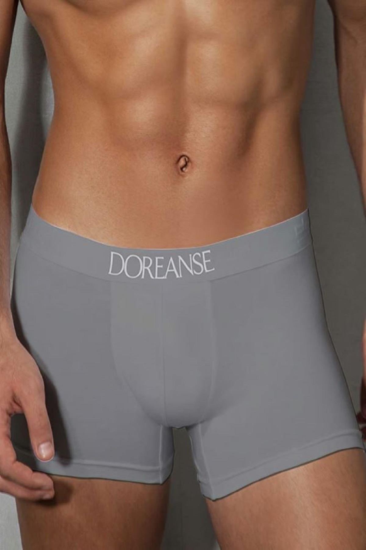 Doreanse 1767 Gri Erkek Modal Torbalı Normal Paça Boxer