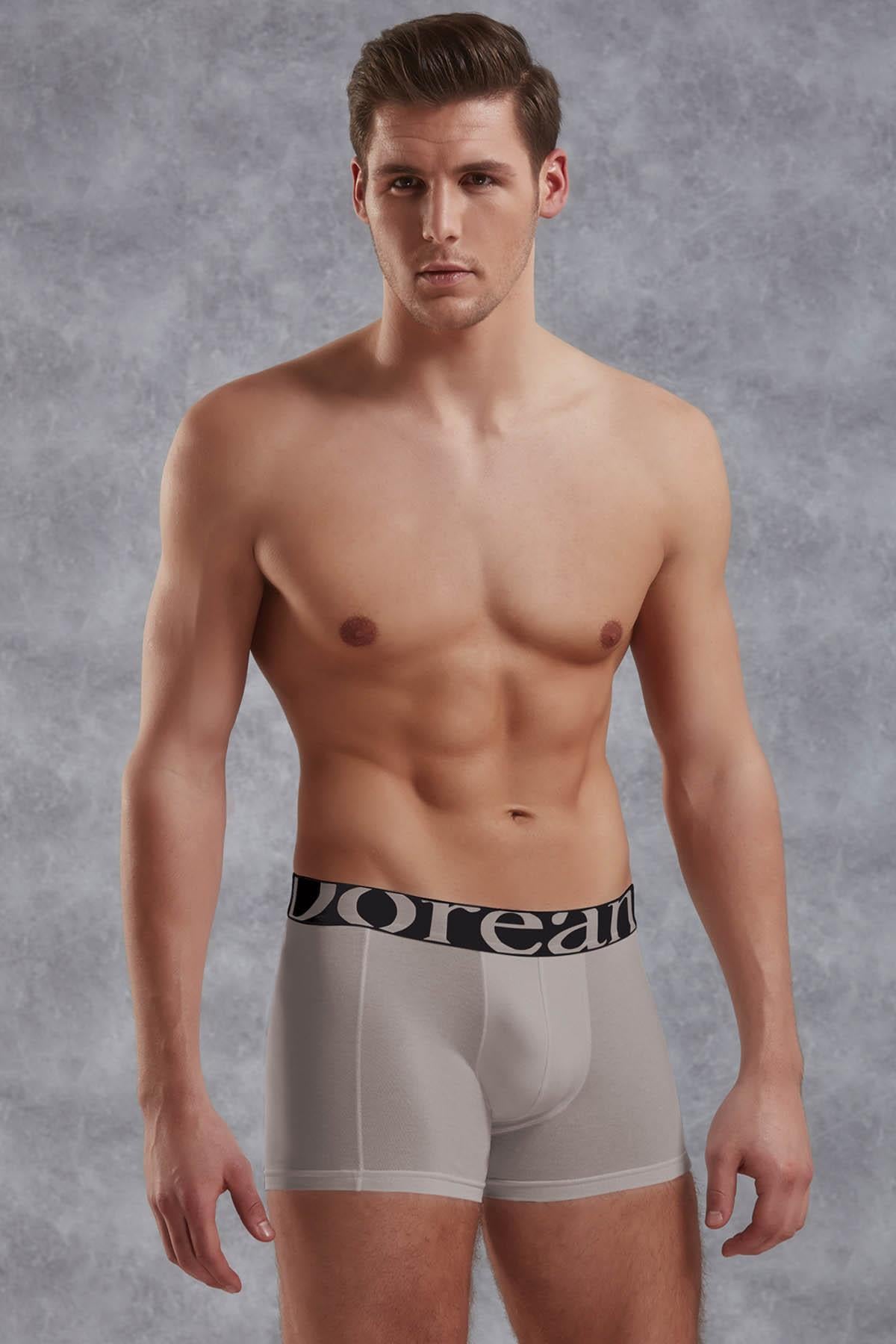 Doreanse 1777P Gri Erkek Battal Boy Torbalı Normal Paça Boxer
