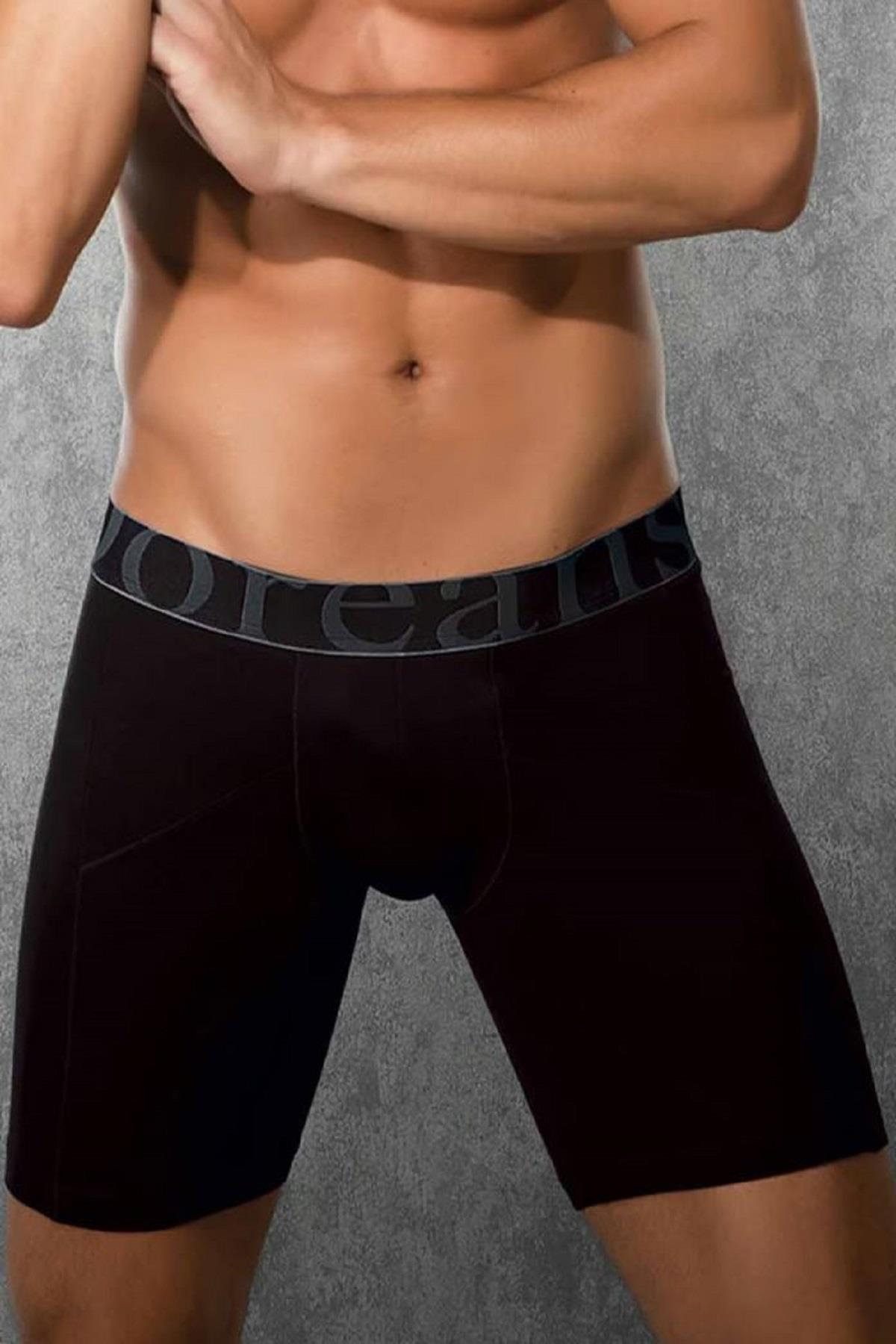 Doreanse 1782 Siyah Erkek Modal Torbalı Uzun Paça Boxer