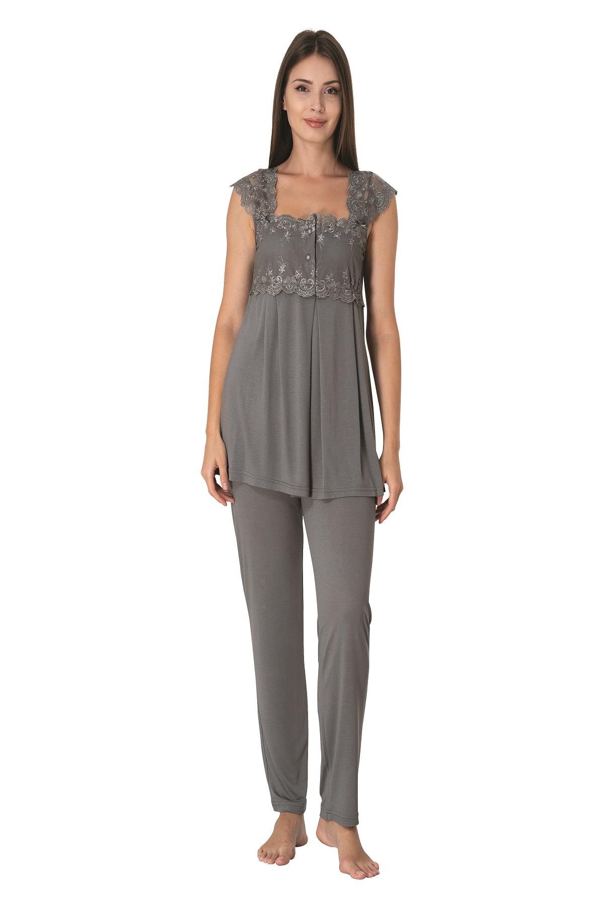 Effortt 2303 Füme Lohusa Pijama Takımı