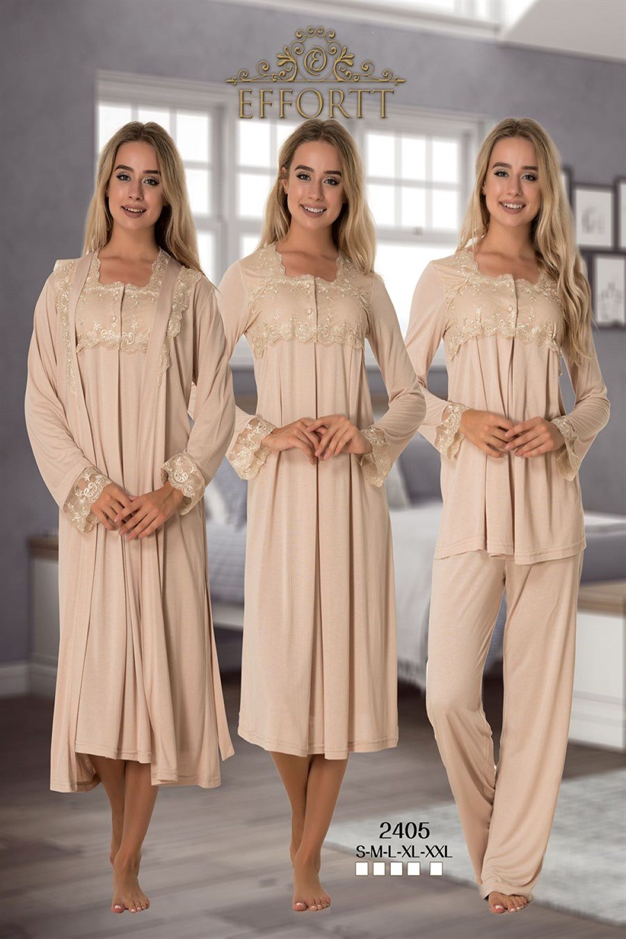 Effortt 2405 Sütlü Kahve Hamile Lohusa Set