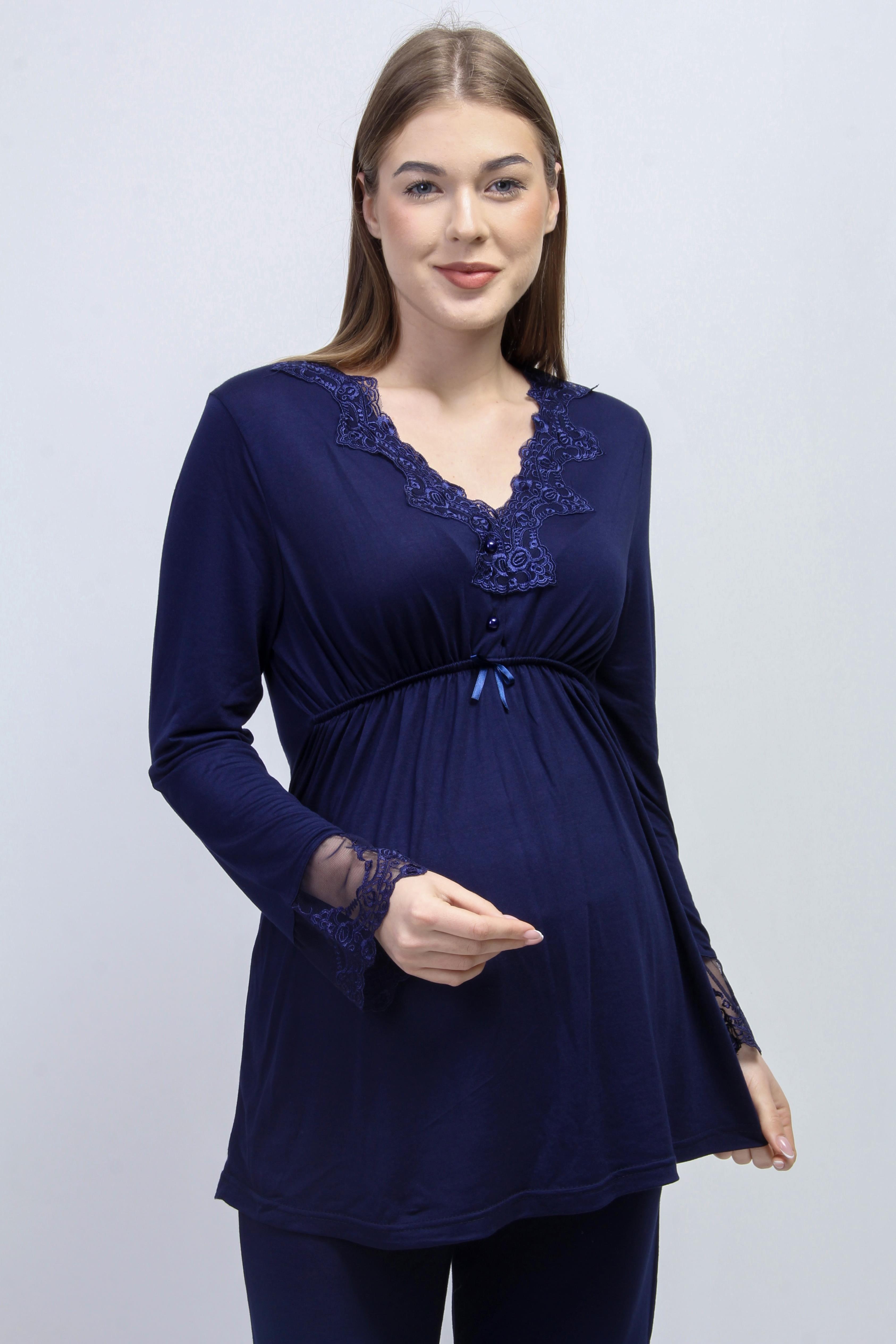 Effortt 28092 Lacivert Lohusa Pijama Takımı