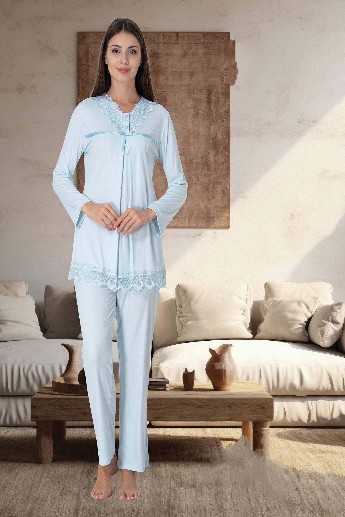 Effortt 4032 Mavi Lohusa Pijama Takımı