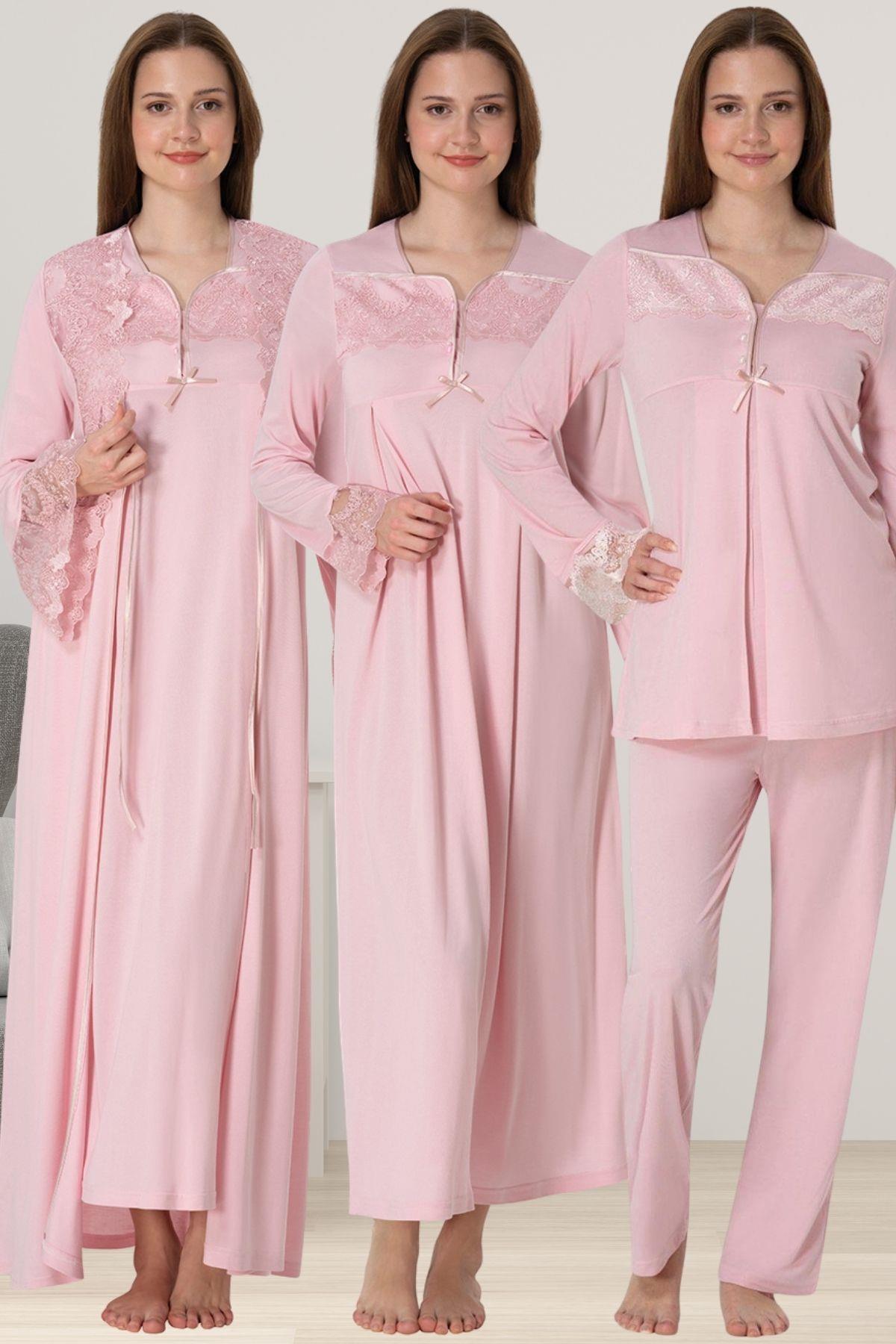 Effortt 4086 Pembe Hamile Lohusa Set
